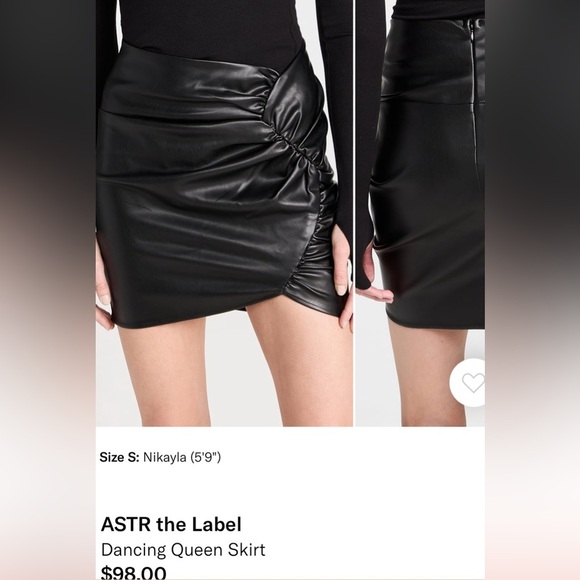 ASTR Faux Leather Black Mini Skirt Size Small - Picture 11 of 11